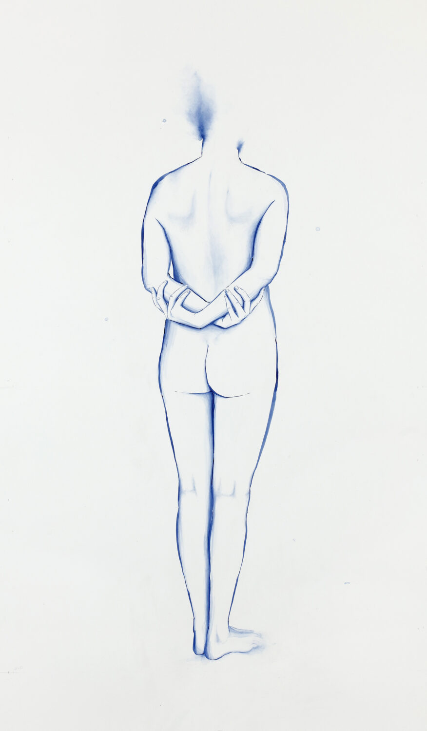 o.T., 2026. Pigmenttusche, 200 x 116 cm